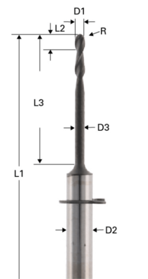 End Mill för Zirkonia - VHF modell Z4 och K4